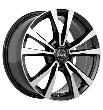 Rial M12 Diamond Black Front Polished Alloy Wheel Product Image #2