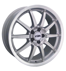 18" Rial Monza Silver Rim Lip Polished alloy wheel