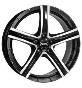 19" Rial Quinto Diamond Black Front Polished alloy wheel