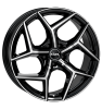 Rial Salento Diamond Black Front Polished Wheel Img 1