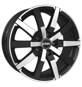 18" Rial Trenta Racing Black Front Polished alloy wheel