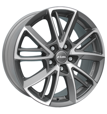 Rial Xplosive Matt Graphite Front Polished Alloy Wheel Product Image #2