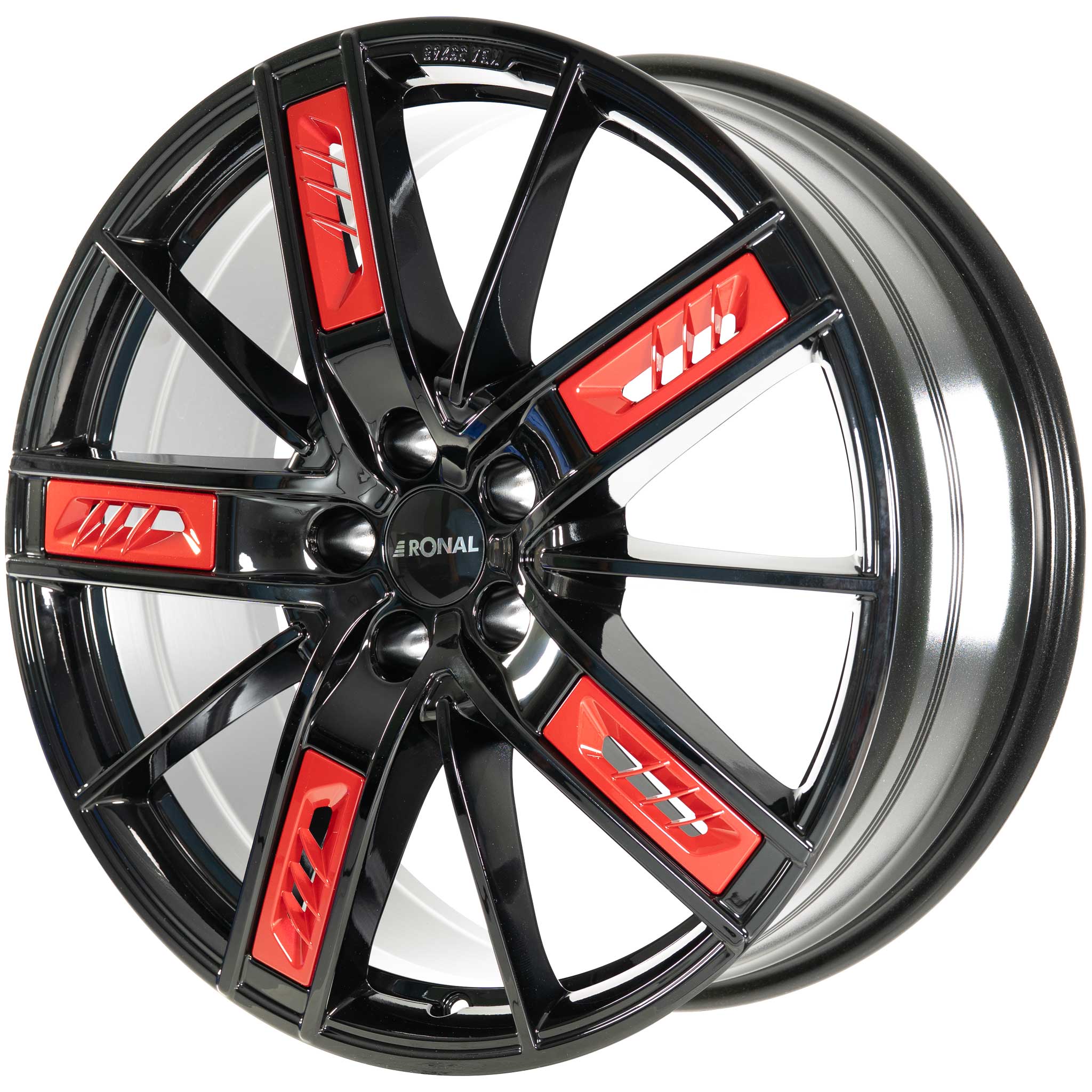 Ronal R67 Red Right Jetblack Alloy Wheel Product Image #4