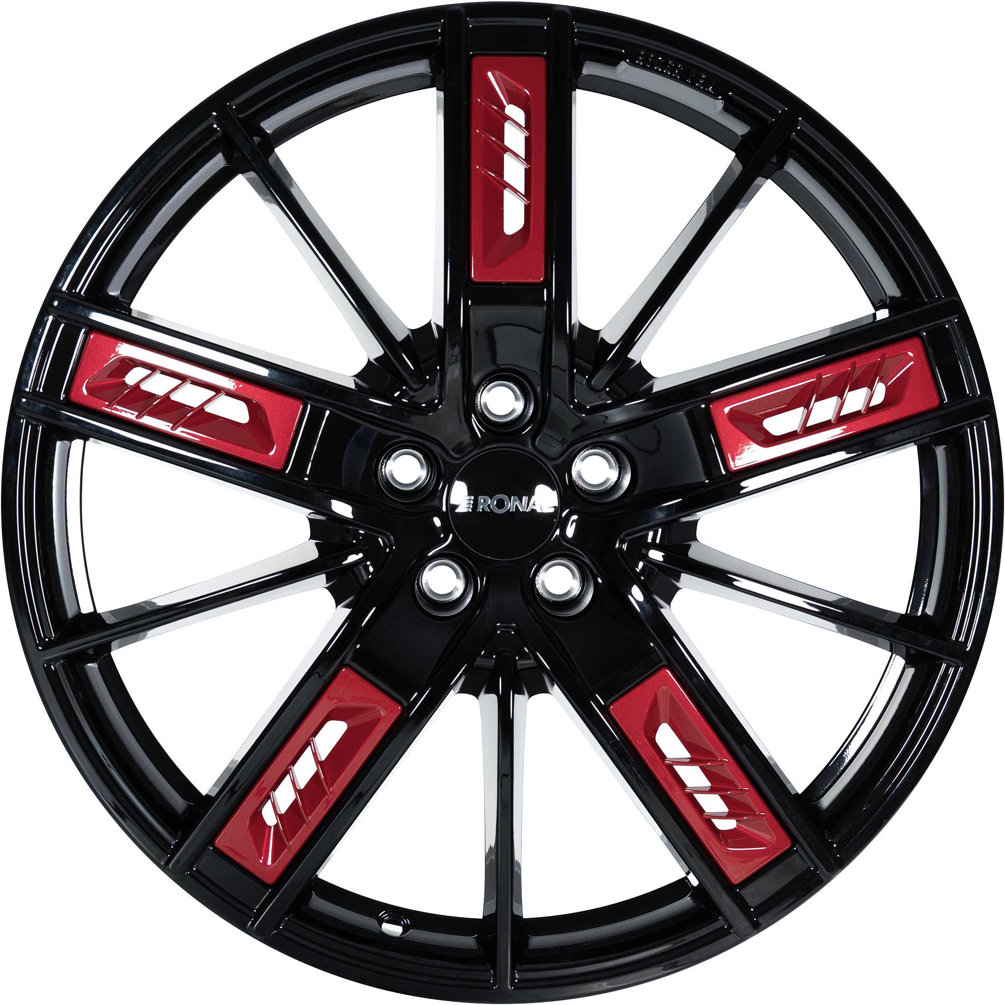 Ronal R67 Red Right Jetblack Alloy Wheel Product Image #3