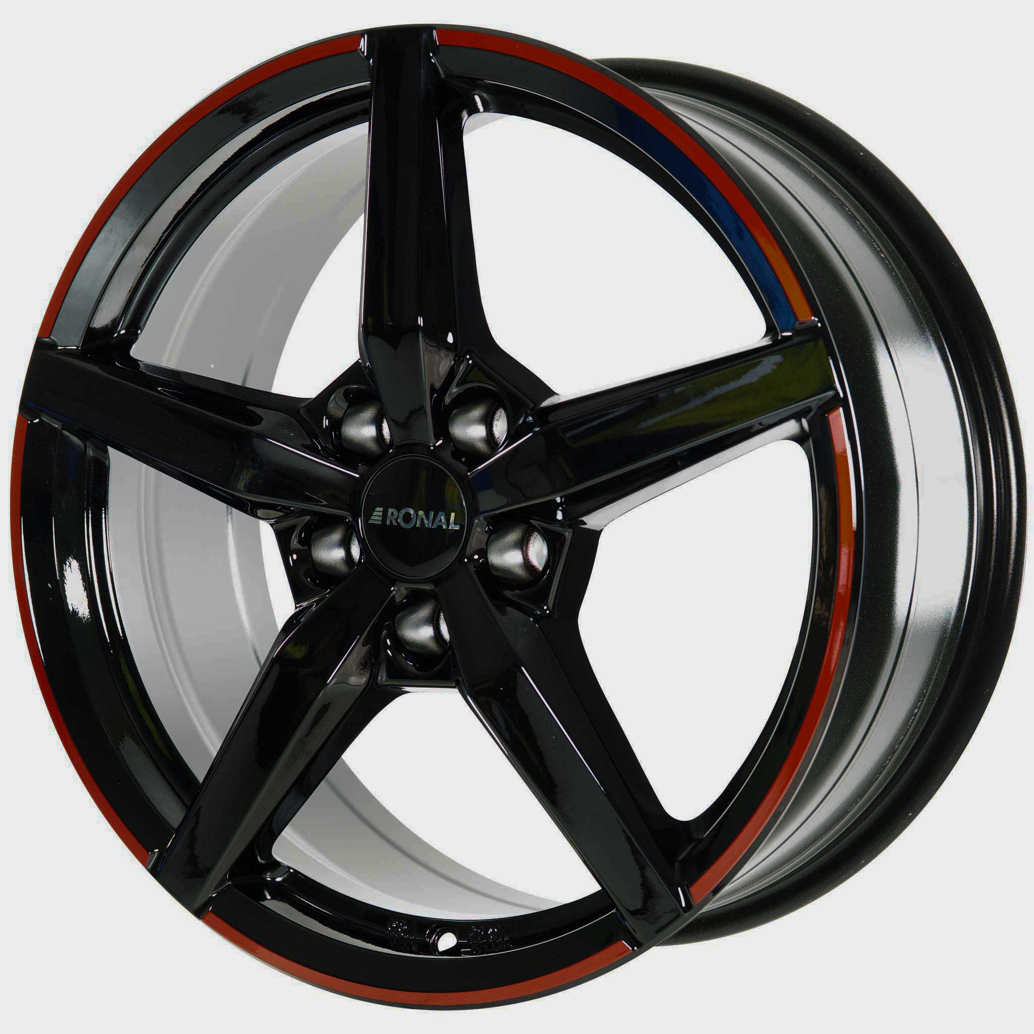 Ronal R69 MCR Jetblack - Red Rim Alloy Wheel Product Image #2