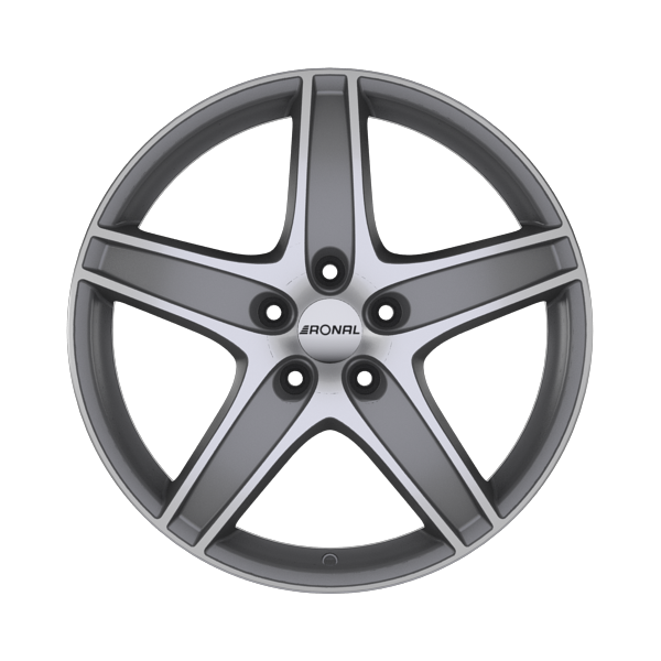 Ronal R48 Titanium Front Diamond Cut Alloy Wheel Product Image #1