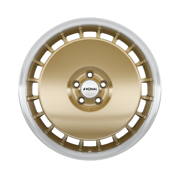Ronal R50 AERO Racing Gold-Rim Lip Diamond Cut Alloy Wheel Product Image #1