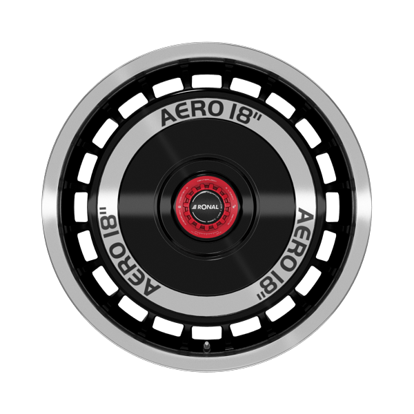 Ronal R50 REV-R Black Front Diamond Cut Alloy Wheel Product Image #1