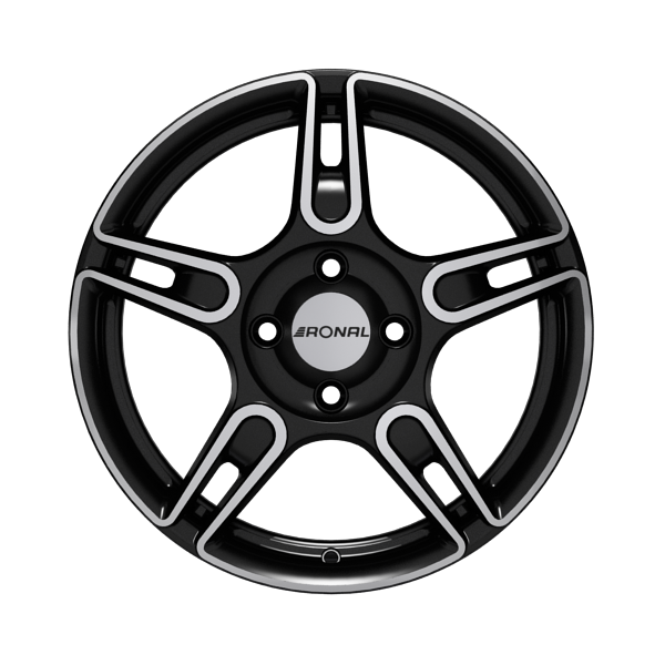 Ronal R52 Black Front Diamond Cut Alloy Wheel Product Image #1