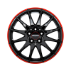 Ronal R54 MCR Jetblack - Red Rim Wheel Img 1