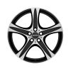 Ronal R55 SUV Matt Black Front Diamond Cut Wheel Img 1