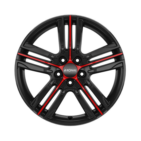 Ronal R57 MCR Jetblack-Red Spoke Alloy Wheel Product Image #1