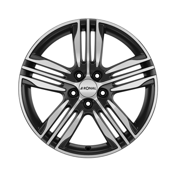 Ronal R57 Black Front Diamond Cut Alloy Wheel Product Image #1