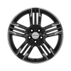 Ronal R58 Black Rim Lip Diamond Cut Wheel Img 1