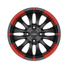 Ronal R59 MCR Jetblack - Red Rim Wheel Img 1