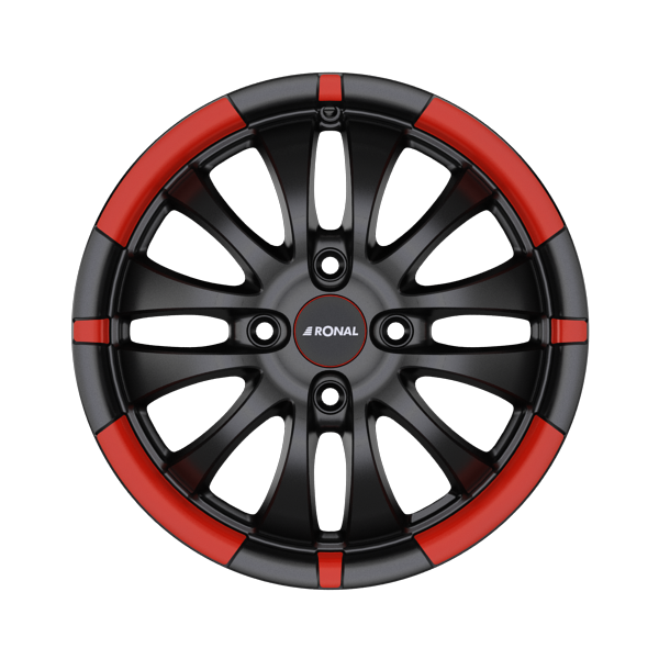 Ronal R59 MCR Jetblack - Red Rim Alloy Wheel Product Image #1