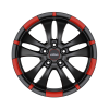 Ronal R59 MCR Jetblack - Red Rim Wheel Img 1
