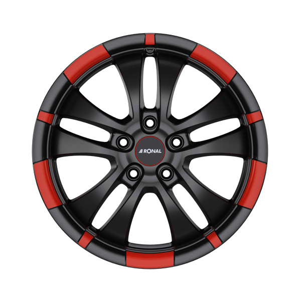 Ronal R59 MCR Jetblack - Red Rim Alloy Wheel Product Image #1