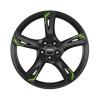 Ronal R62 Green Jetblack Green Wheel Img 1