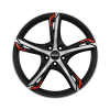 Ronal R62 Red Jetblack-Matt-Diamond Cut Red Wheel Img 1