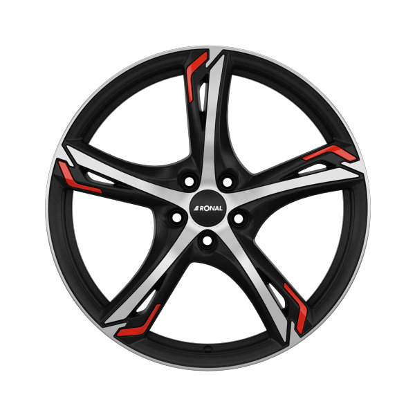 Ronal R62 Red Jetblack-Matt-Diamond Cut Red Alloy Wheel Product Image #1