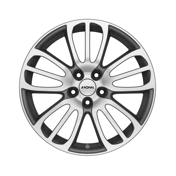 Ronal R63 Smart Core Graphite-Matt-Front-Copied Alloy Wheel Product Image #1