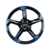 Ronal R66 Jetblack-Blue Tinted Wheel Img 1