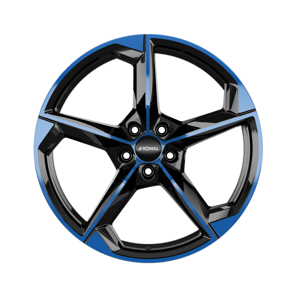 Ronal R66 Jetblack-Blue Tinted Alloy Wheel Product Image #1