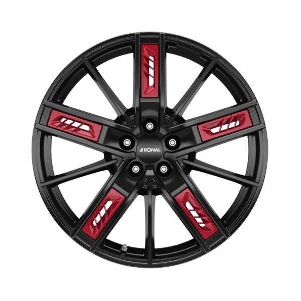 Ronal R67 Red Right Jetblack Alloy Wheel Product Image #1