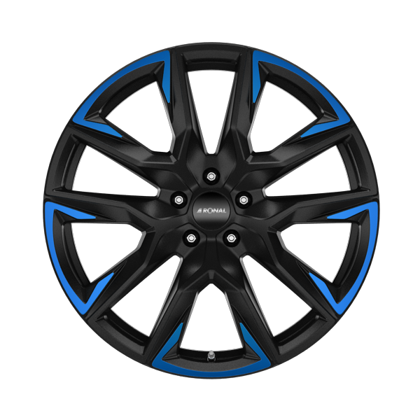 Ronal R71 JETBLACK MATT BLUE TINTED MATT Alloy Wheel Product Image #1