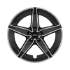 Ronal R72 Jetblack Front Diamond Cut Wheel Img 1