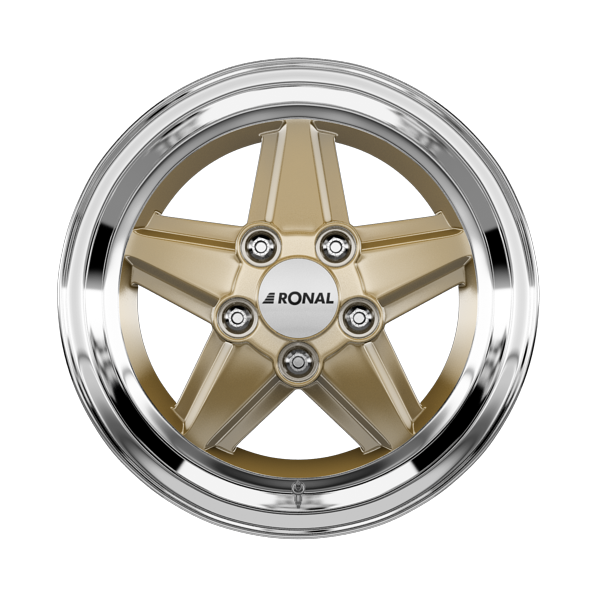Ronal R9 Racing Gold-Rim Lip Diamond Cut Alloy Wheel Product Image #1