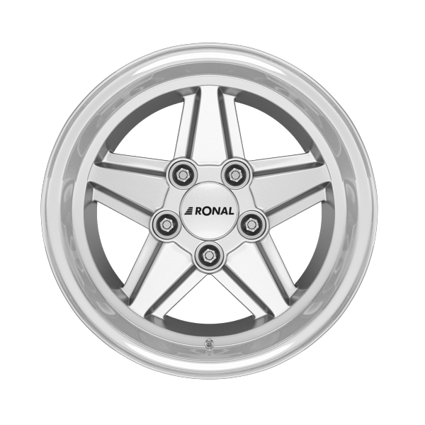 Ronal R9 Silver Rim Lip Diamond Cut Alloy Wheel Product Image #1