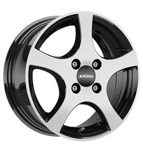 14" Ronal CA2 Jetblack-Front Diamond Cut alloy wheel