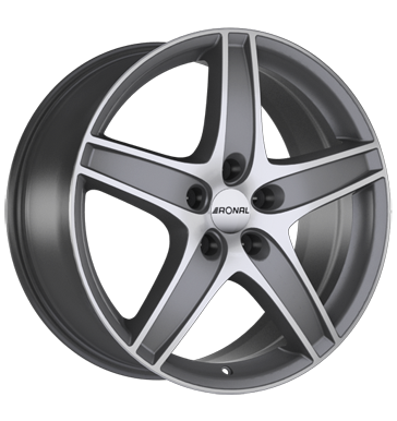 Ronal R48 Titanium Front Diamond Cut Alloy Wheel Product Image #2