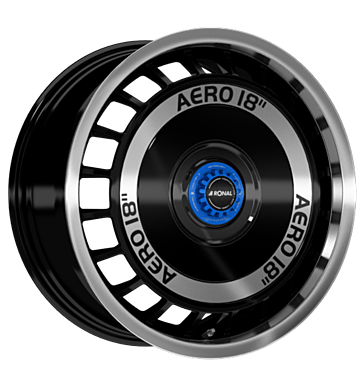 Ronal R50 REV-M Black Front Diamond Cut Alloy Wheel Product Image #2