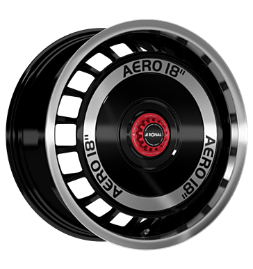 Ronal R50 REV-R Black Front Diamond Cut Alloy Wheel Product Image #2