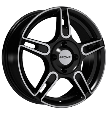 Ronal R52 Black Front Diamond Cut Alloy Wheel Product Image #2