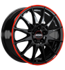 Ronal R54 MCR Jetblack - Red Rim Wheel Img 2