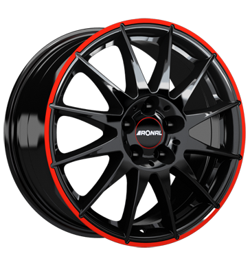 Ronal R54 MCR Jetblack - Red Rim Alloy Wheel Product Image #2