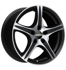Ronal R56 Matt Black Front Diamond Cut Alloy Wheel for Mercedes B-Class W242 - Sizes 17in, 18in, 19in