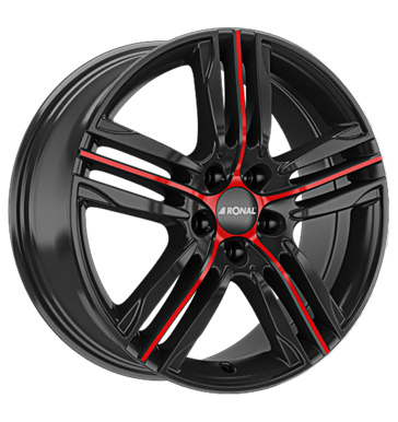 Ronal R57 MCR Jetblack-Red Spoke Alloy Wheel Product Image #2