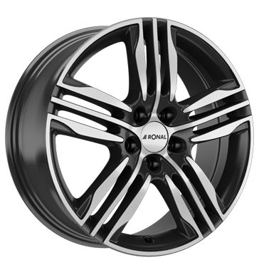 Ronal R57 Black Front Diamond Cut Alloy Wheel Product Image #2