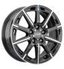 Ronal R60-blue Jetblack Front Diamond Cut Wheel Img 2