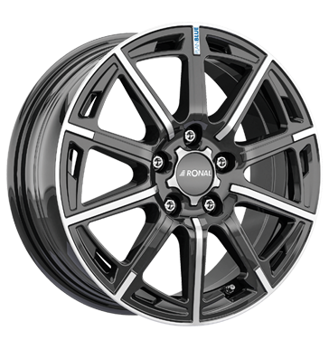 Ronal R60-blue Jetblack Front Diamond Cut Alloy Wheel Product Image #2