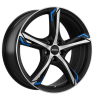 Ronal R62 Blue Jetblack-Matt-Diamond Cut Blue Wheel Img 2
