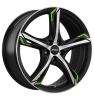 Ronal R62 Green Jetblack-Matt-Diamond Cut Green Wheel Img 2