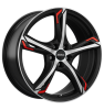 Ronal R62 Red Jetblack-Matt-Diamond Cut Red Wheel Img 2