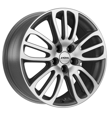Ronal R63 Smart Core Graphite-Matt-Front-Copied Alloy Wheel Product Image #2