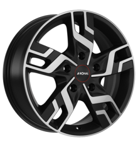 Ronal R64 Jetblack-Matt-Diamond Cut Alloy Wheel for Renault Laguna T - Sizes 16in